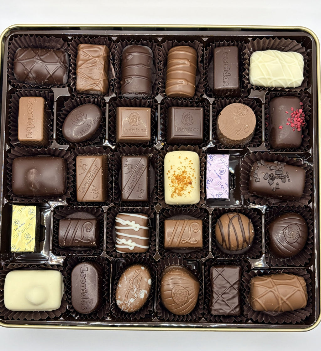 Coffret métal dorée Leonidas – 30 chocolats