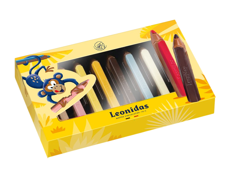 Crayons en chocolat au lait Leonidas – 8 pièces